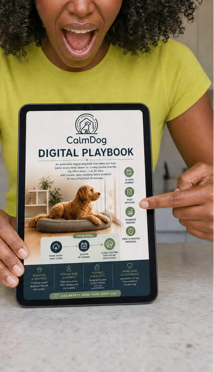 Giulia M. with the CalmDog Playbook